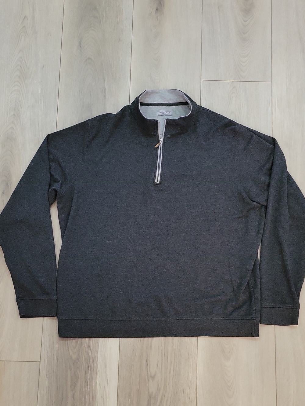Men's Dark Charcoal Half-Zip Sweater Pullover